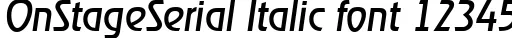 Dynamic OnStageSerial Italic Font Preview https://safirsoft.com