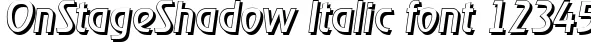 Dynamic OnStageShadow Italic Font Preview https://safirsoft.com