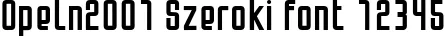 Dynamic Opeln2001 Szeroki Font Preview https://safirsoft.com