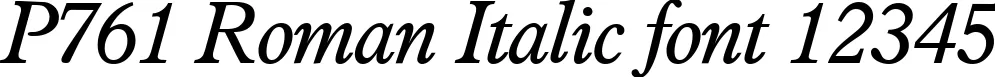 Dynamic P761 Roman Italic Font Preview https://safirsoft.com