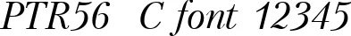 Dynamic PTR56  C Font Preview https://safirsoft.com