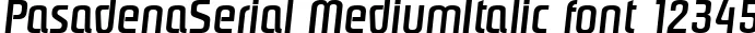 Dynamic PasadenaSerial MediumItalic Font Preview https://safirsoft.com
