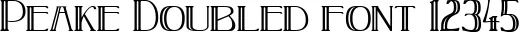 Dynamic Peake Doubled Font Preview https://safirsoft.com
