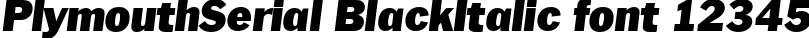 Dynamic PlymouthSerial BlackItalic Font Preview https://safirsoft.com