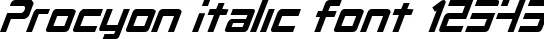 Dynamic Procyon Italic Font Preview https://safirsoft.com