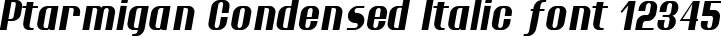 Dynamic Ptarmigan Condensed Italic Font Preview https://safirsoft.com