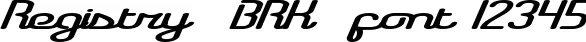 Dynamic Registry  BRK  Font Preview https://safirsoft.com