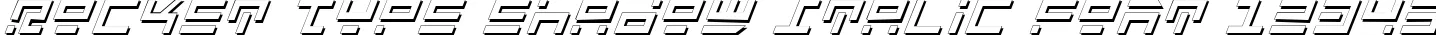 Dynamic Rocket Type Shadow Italic Font Preview https://safirsoft.com