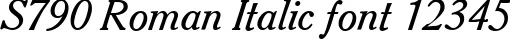 Dynamic S790 Roman Italic Font Preview https://safirsoft.com