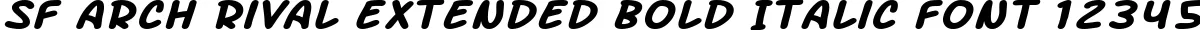 Dynamic SF Arch Rival Extended Bold Italic Font Preview https://safirsoft.com