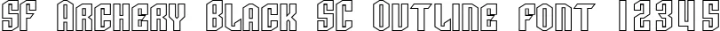 Dynamic SF Archery Black SC Outline Font Preview https://safirsoft.com