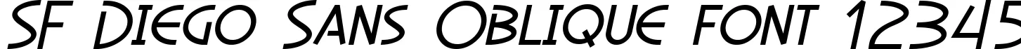 Dynamic SF Diego Sans Oblique Font Preview https://safirsoft.com