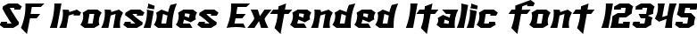 Dynamic SF Ironsides Extended Italic Font Preview https://safirsoft.com