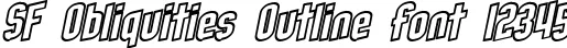 Dynamic SF Obliquities Outline Font Preview https://safirsoft.com