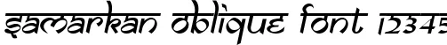 Dynamic Samarkan Oblique Font Preview https://safirsoft.com