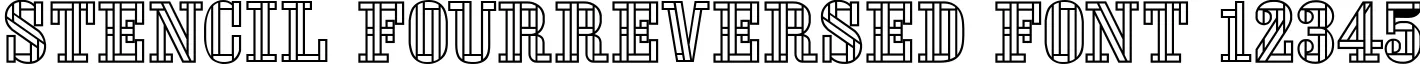 Dynamic Stencil FourReversed Font Preview https://safirsoft.com