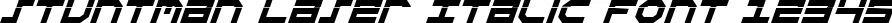 Dynamic Stuntman Laser Italic Font Preview https://safirsoft.com