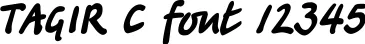 Dynamic TAGIR C Font Preview https://safirsoft.com