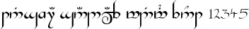 Dynamic Tengwar Gandalf Medium Font Preview https://safirsoft.com