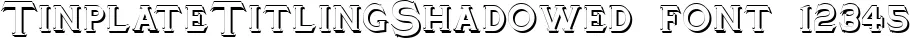 Dynamic TinplateTitlingShadowed Font Preview https://safirsoft.com