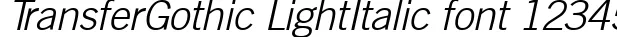 Dynamic TransferGothic LightItalic Font Preview https://safirsoft.com