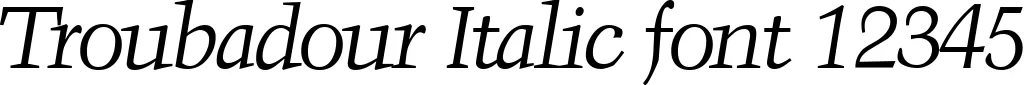 Dynamic Troubadour Italic Font Preview https://safirsoft.com