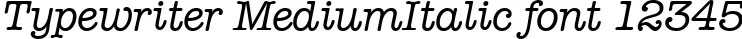 Dynamic Typewriter MediumItalic Font Preview https://safirsoft.com
