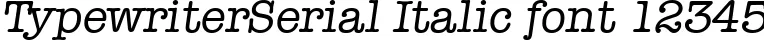 Dynamic TypewriterSerial Italic Font Preview https://safirsoft.com