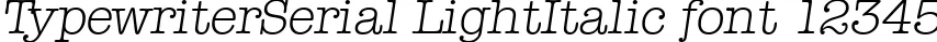 Dynamic TypewriterSerial LightItalic Font Preview https://safirsoft.com