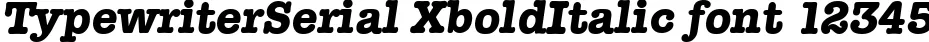 Dynamic TypewriterSerial XboldItalic Font Preview https://safirsoft.com