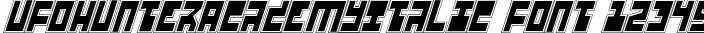 Dynamic UFOHunterAcademyItalic Font Preview https://safirsoft.com