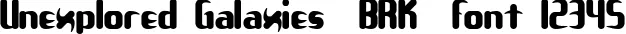 Dynamic Unexplored Galaxies  BRK  Font Preview https://safirsoft.com