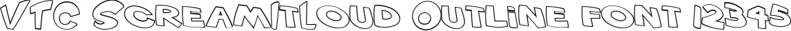 Dynamic VTC ScreamItLoud Outline Font Preview https://safirsoft.com
