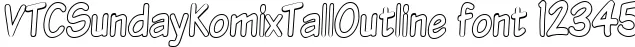 Dynamic VTCSundayKomixTallOutline Font Preview https://safirsoft.com