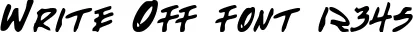 Dynamic Write Off Font Preview https://safirsoft.com