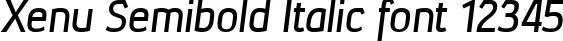 Dynamic Xenu Semibold Italic Font Preview https://safirsoft.com