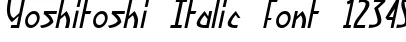 Dynamic Yoshitoshi Italic Font Preview https://safirsoft.com