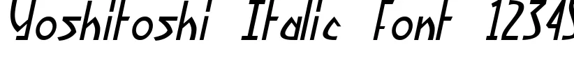 Dynamic Yoshitoshi Italic Font Preview https://safirsoft.com
