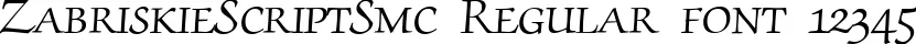 Dynamic ZabriskieScriptSmc Regular Font Preview https://safirsoft.com