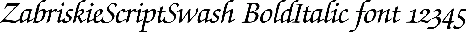 Dynamic ZabriskieScriptSwash BoldItalic Font Preview https://safirsoft.com