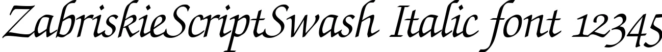 Dynamic ZabriskieScriptSwash Italic Font Preview https://safirsoft.com