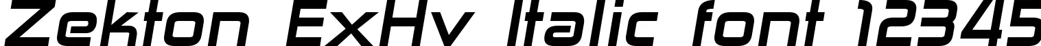 Dynamic Zekton ExHv Italic Font Preview https://safirsoft.com