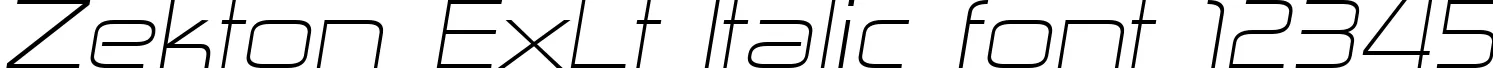 Dynamic Zekton ExLt Italic Font Preview https://safirsoft.com