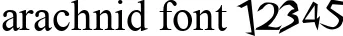 Dynamic arachnid Font Preview https://safirsoft.com