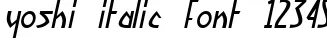 Dynamic yoshi italic Font Preview https://safirsoft.com