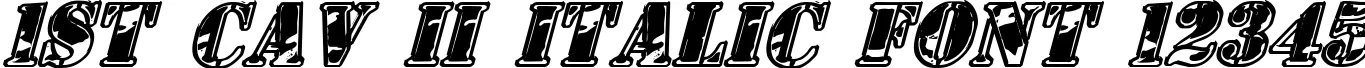 Dynamic 1st Cav II Italic Font Preview https://safirsoft.com