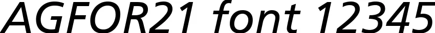 Dynamic AGFOR21 Font Preview https://safirsoft.com