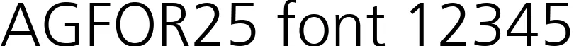 Dynamic AGFOR25 Font Preview https://safirsoft.com