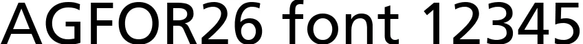 Dynamic AGFOR26 Font Preview https://safirsoft.com