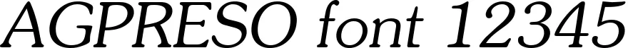 Dynamic AGPRESO Font Preview https://safirsoft.com